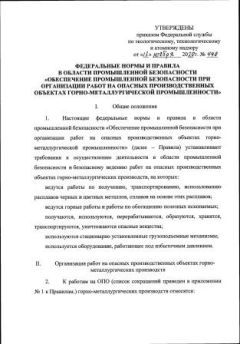 Rostechnadzor Order No. 440 dated 13.11.2020